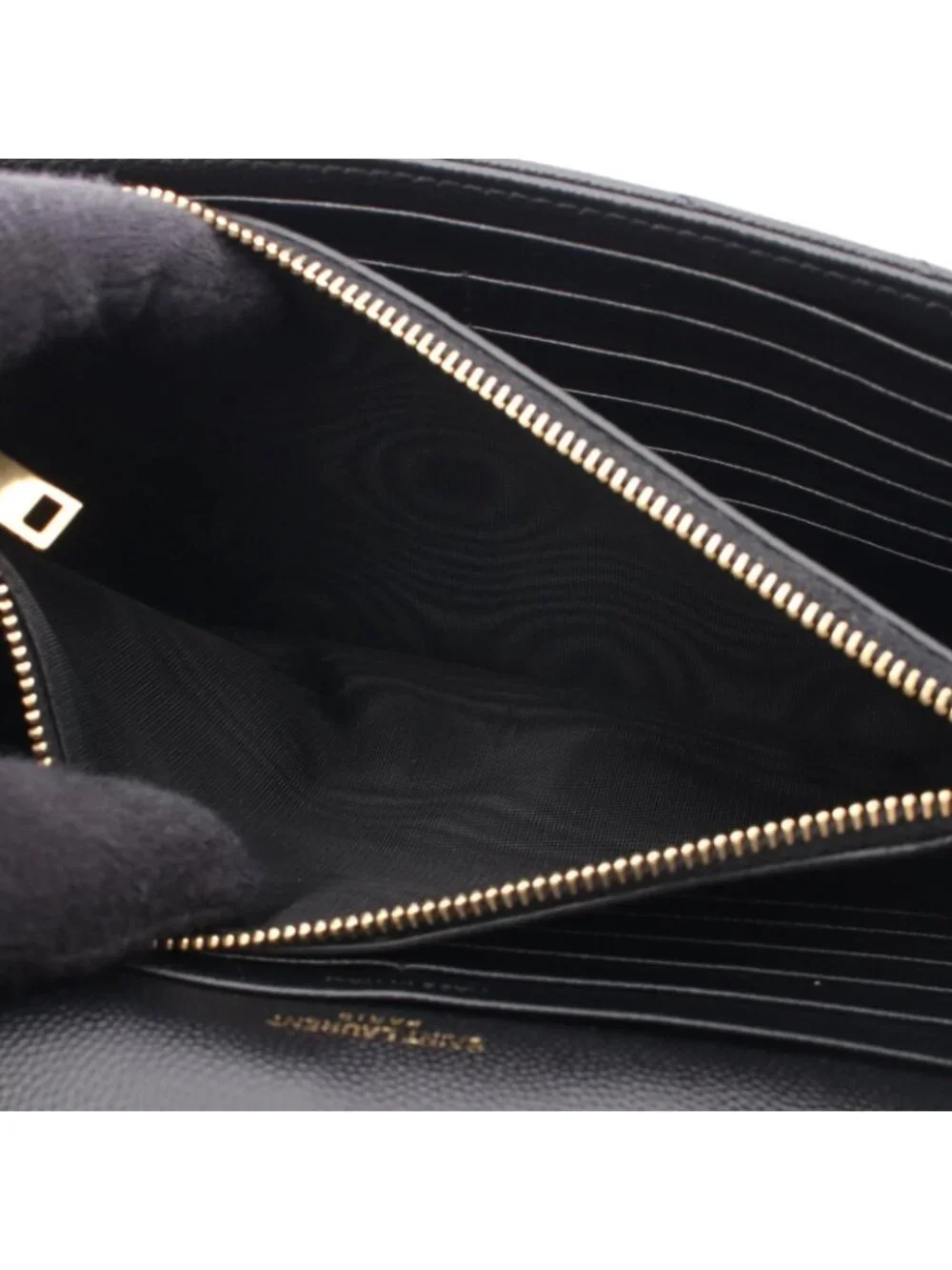 Saint Laurent Paris Shoulder Bag Cassandra Classic Black Leather Chain Wallet